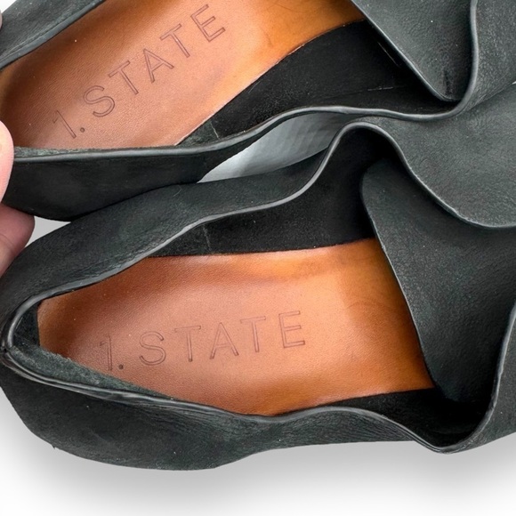 4 for $40 SALE! 1.State Cassidee Suede Open Toe Casual Sandals, Black, Size 8M - Picture 6 of 11